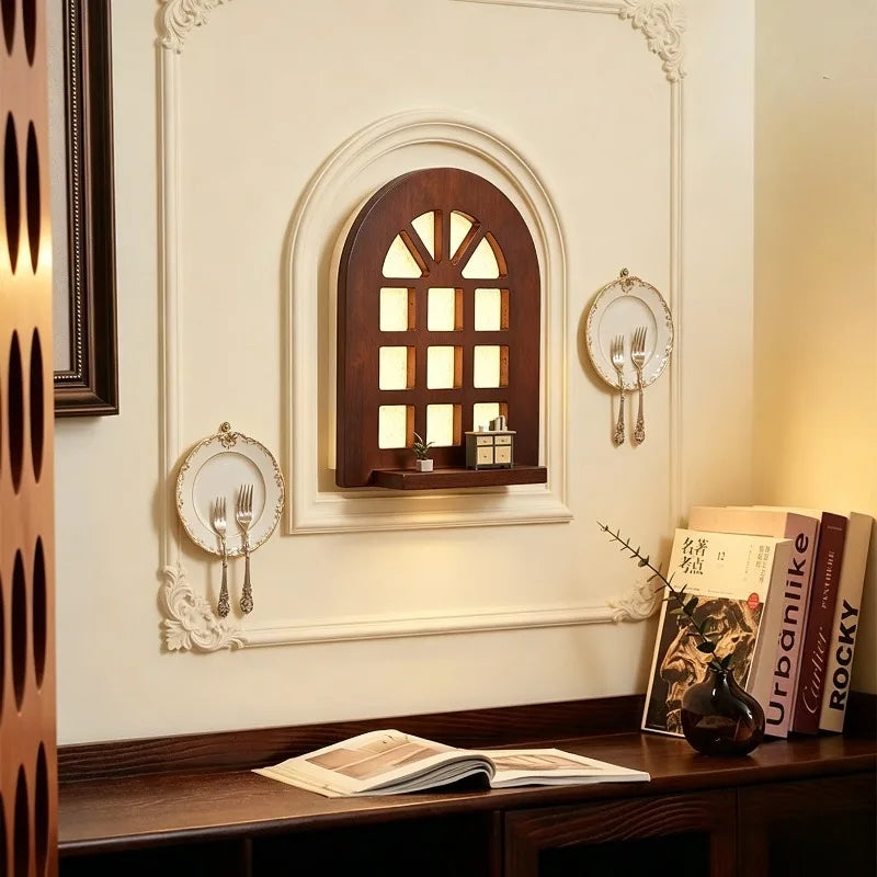 Warm Glow Arch Window Shelf Lamp - Image 3