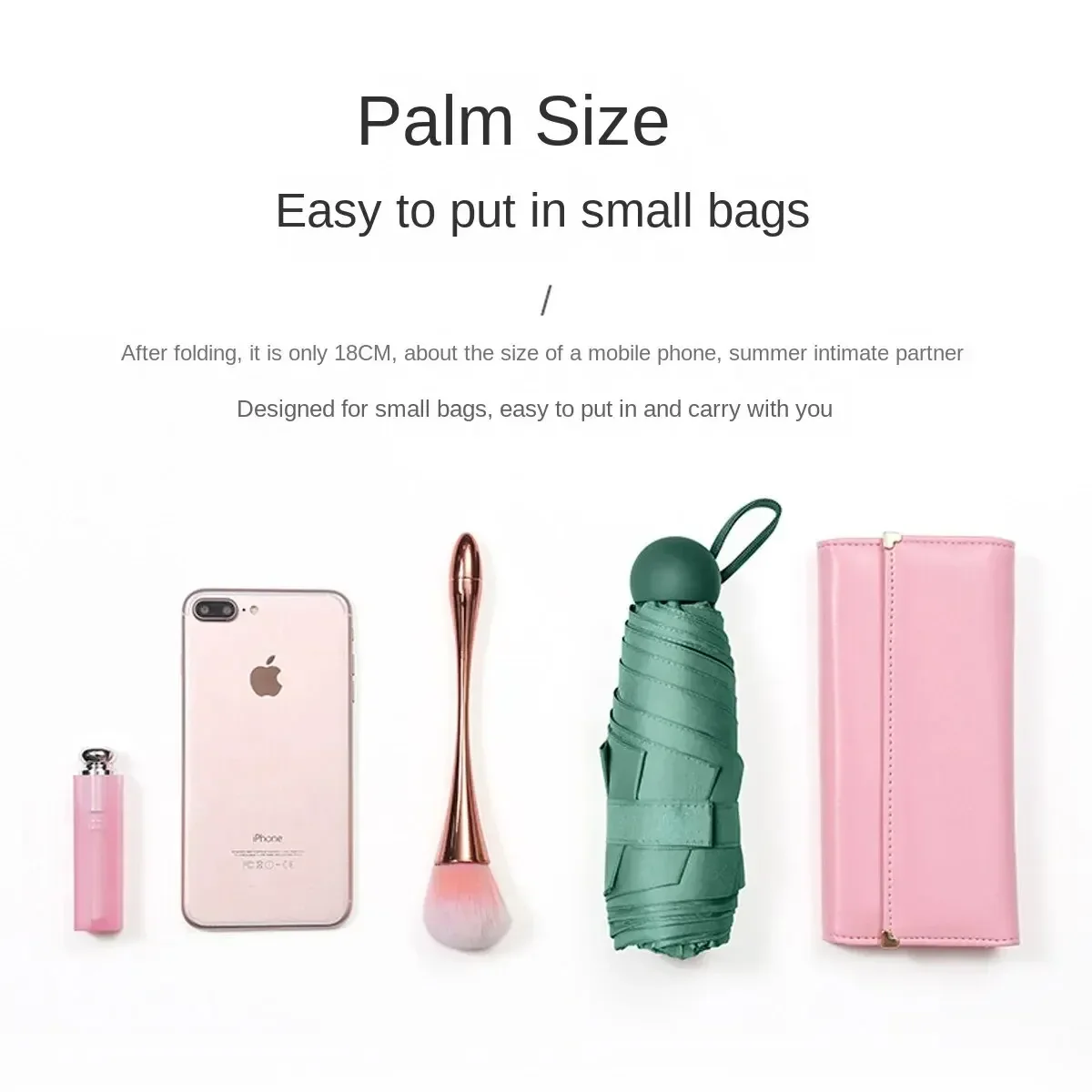 Mini Sunshade Rain Protection Minimal Umbrella - Image 3