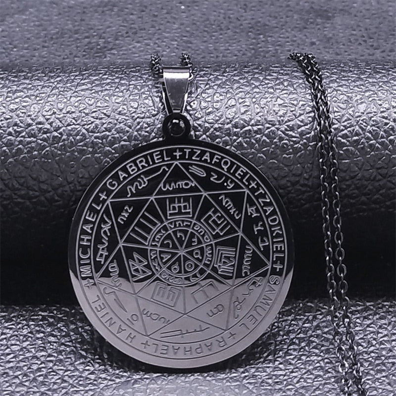 Divine Guardian Seven Archangels Stainless Steel Pendant Necklace - Image 3