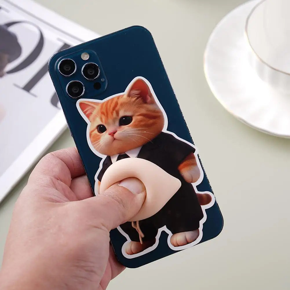 Chubby Cat Belly 3D Door Bumper Sticker - Image 3