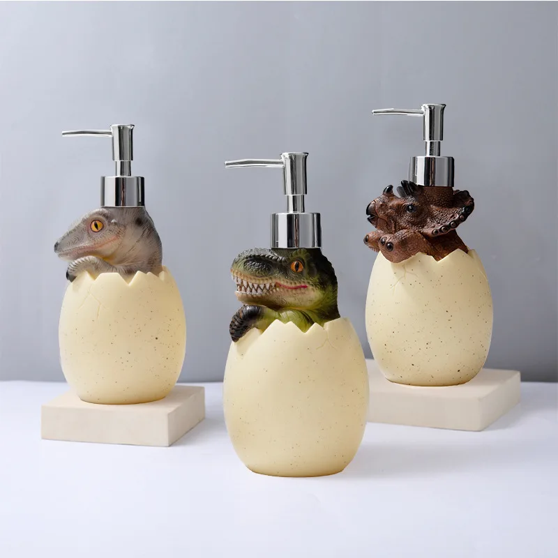 Cartoon Dinosaur Egg Refillable Soap Dispenser - Image 3