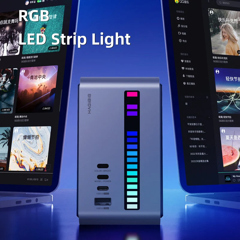 RGB LED Rhythm USB Docking Station - Image 3