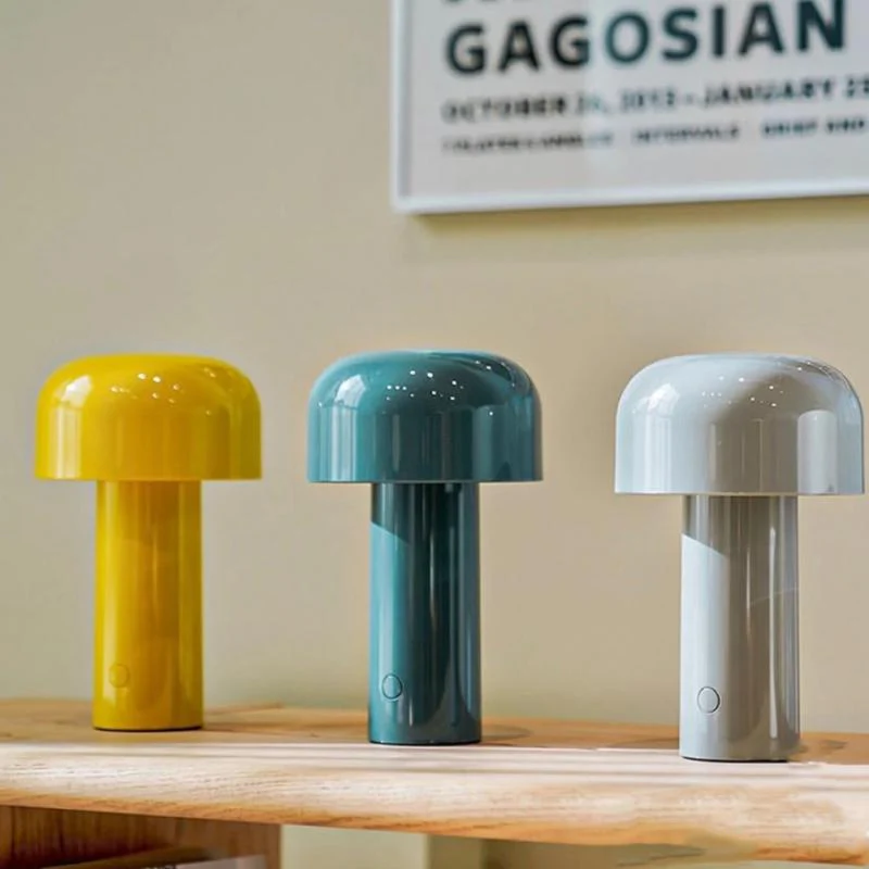 Italian Style Rechargeable Mushroom Table Lamp - Image 1