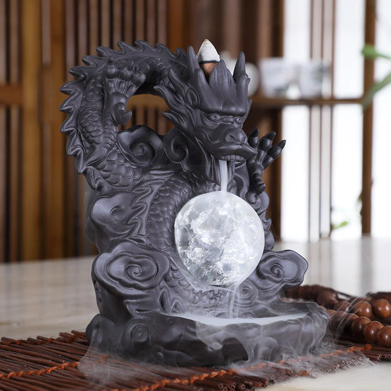 Mystic Dragon Lucky Clay Waterfall Burner - Image 1