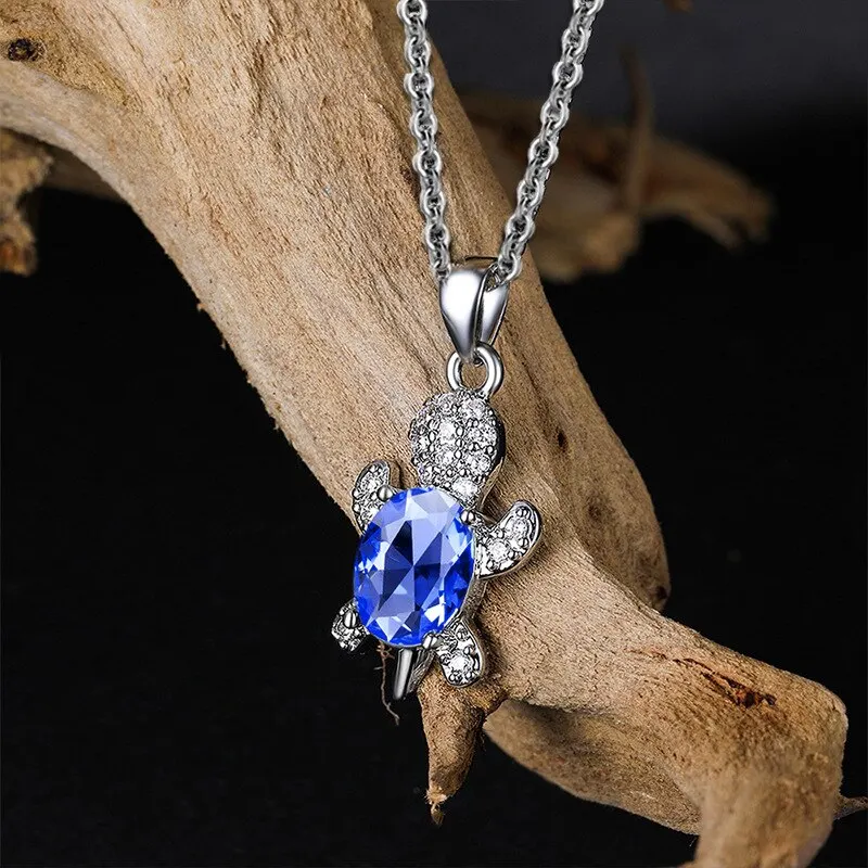 Ocean Turtle Lucky Necklace Earring Set - Image 2