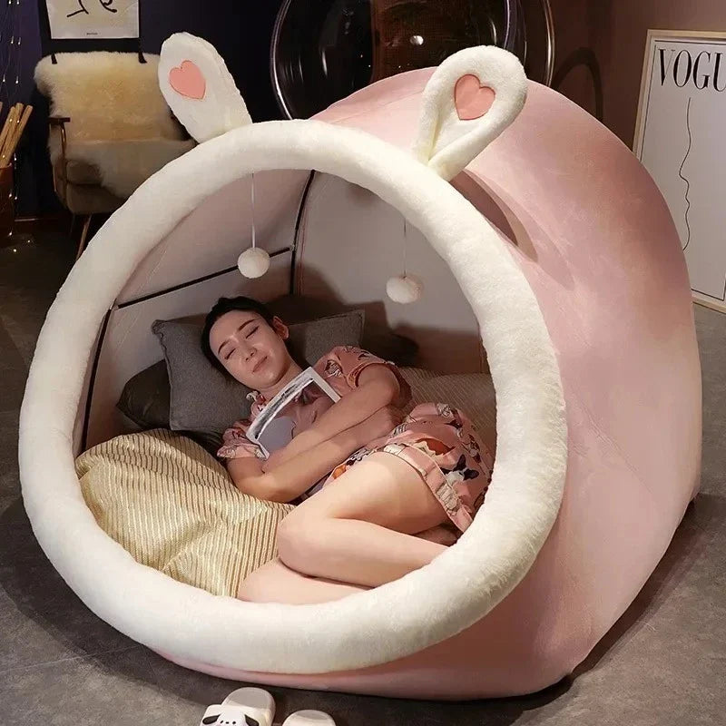 Rabbit Nest Comfy Plush Lazy House Tent - Image 3