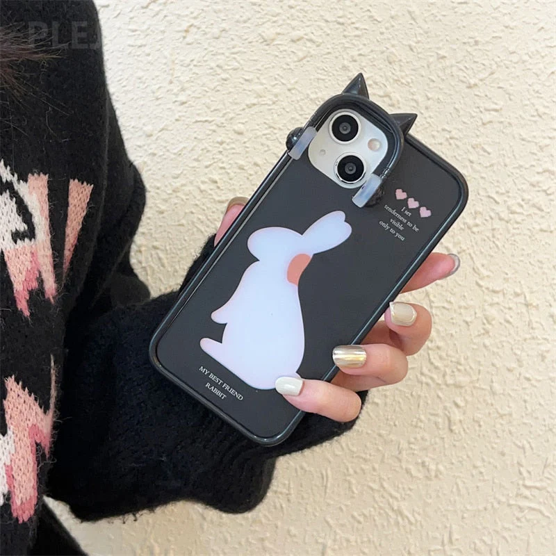 Fuzzy Bunny iPhone Cover Case - Image 2