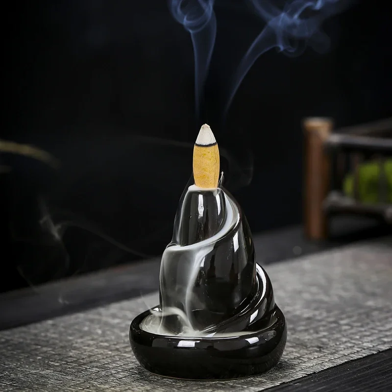 Black River Ceramic Backflow Incense Burner - Image 2