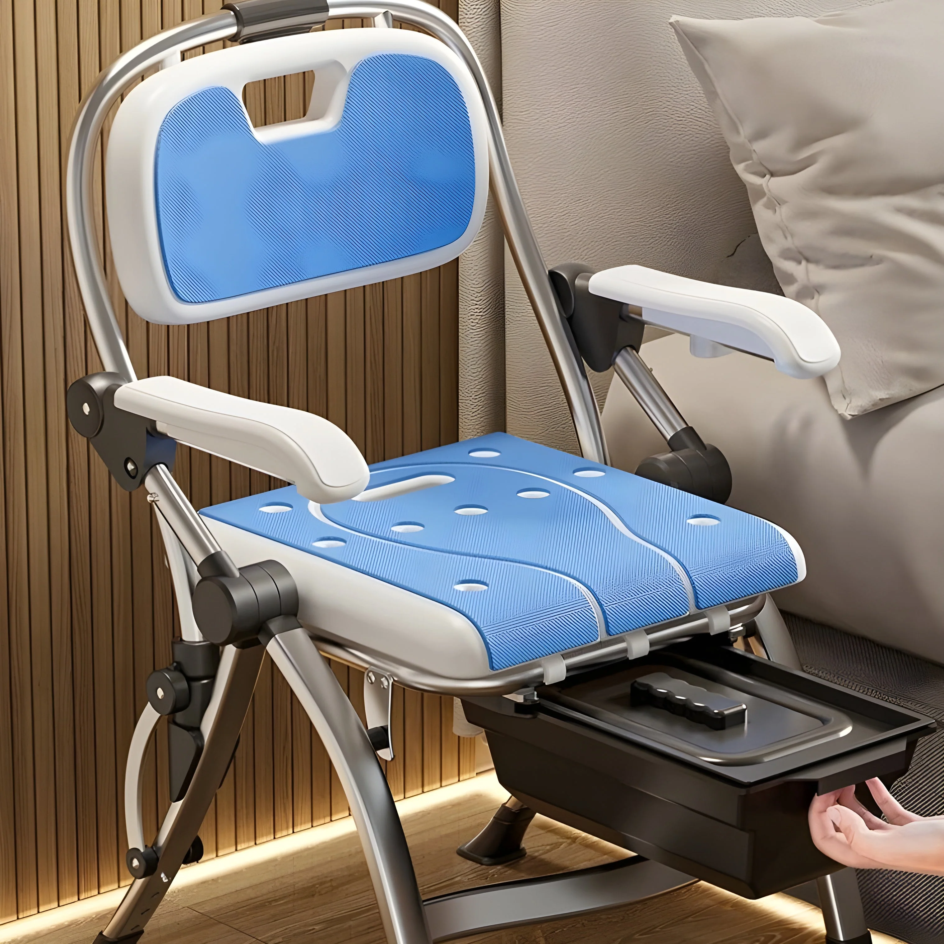 Ergonomic Non-Slip Elderly Bathroom Chair - Image 2