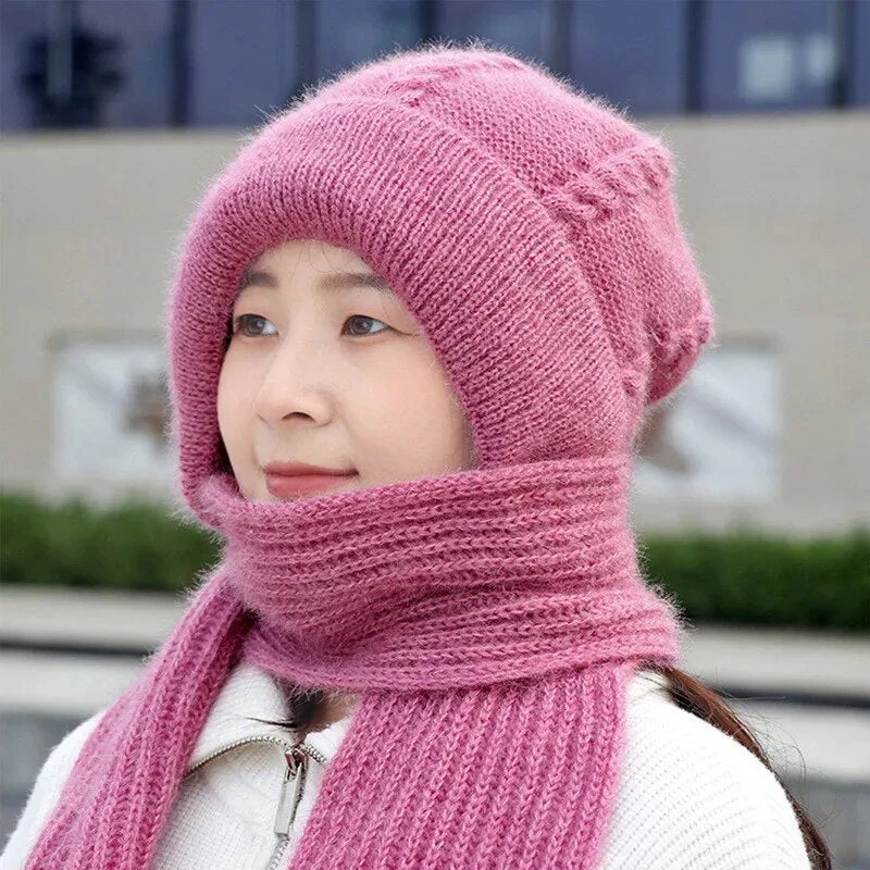 Winter Protection Plush Hat Scarf - Image 2