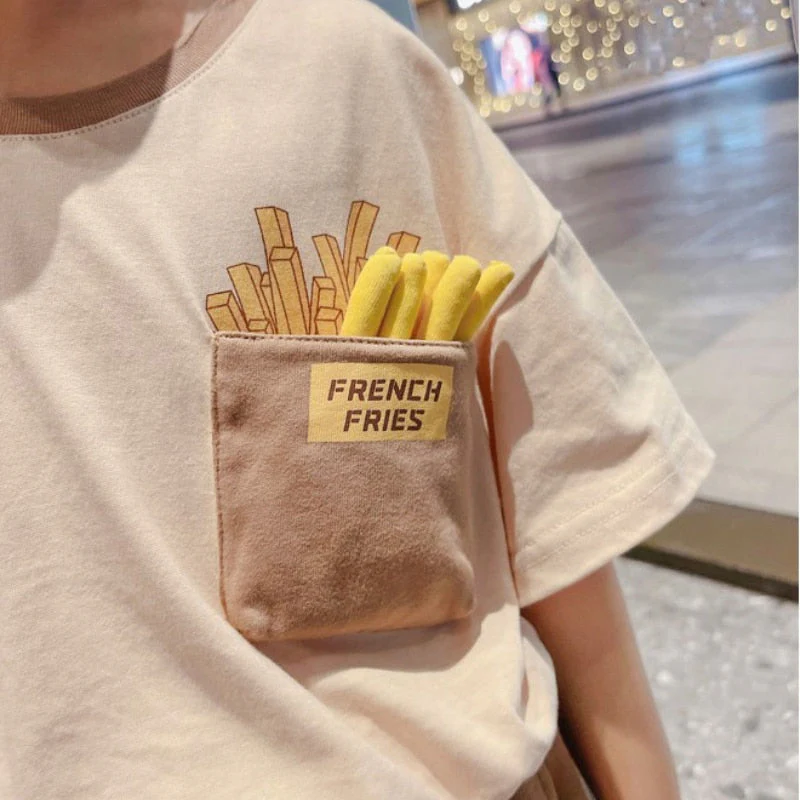 Crispy French Fries Cotton T-Shirt - Image 1