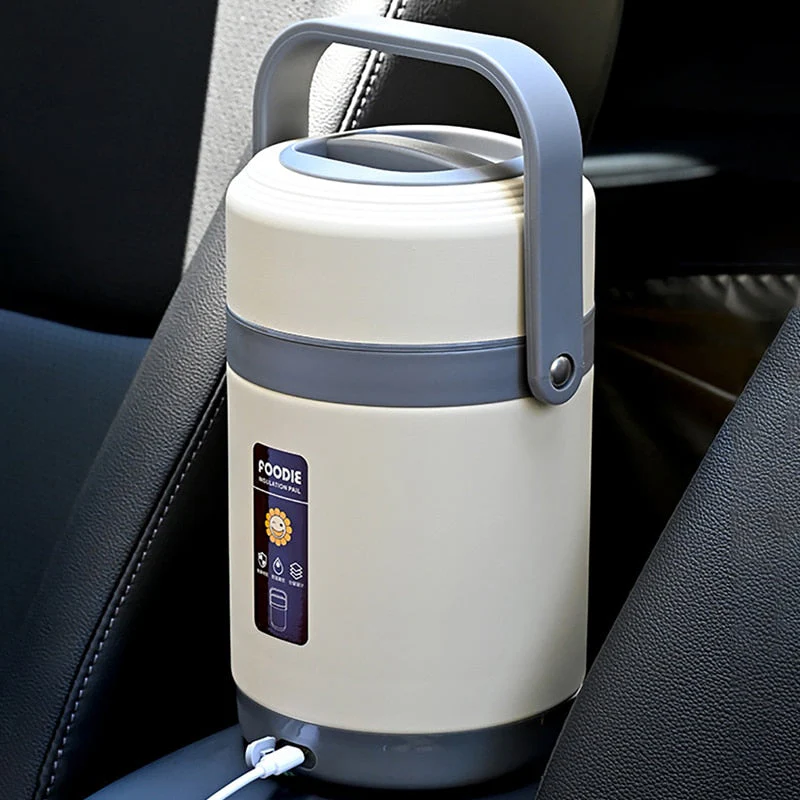 USB Heated Stainless Steel Food Warmer Lunch Box - Image 2