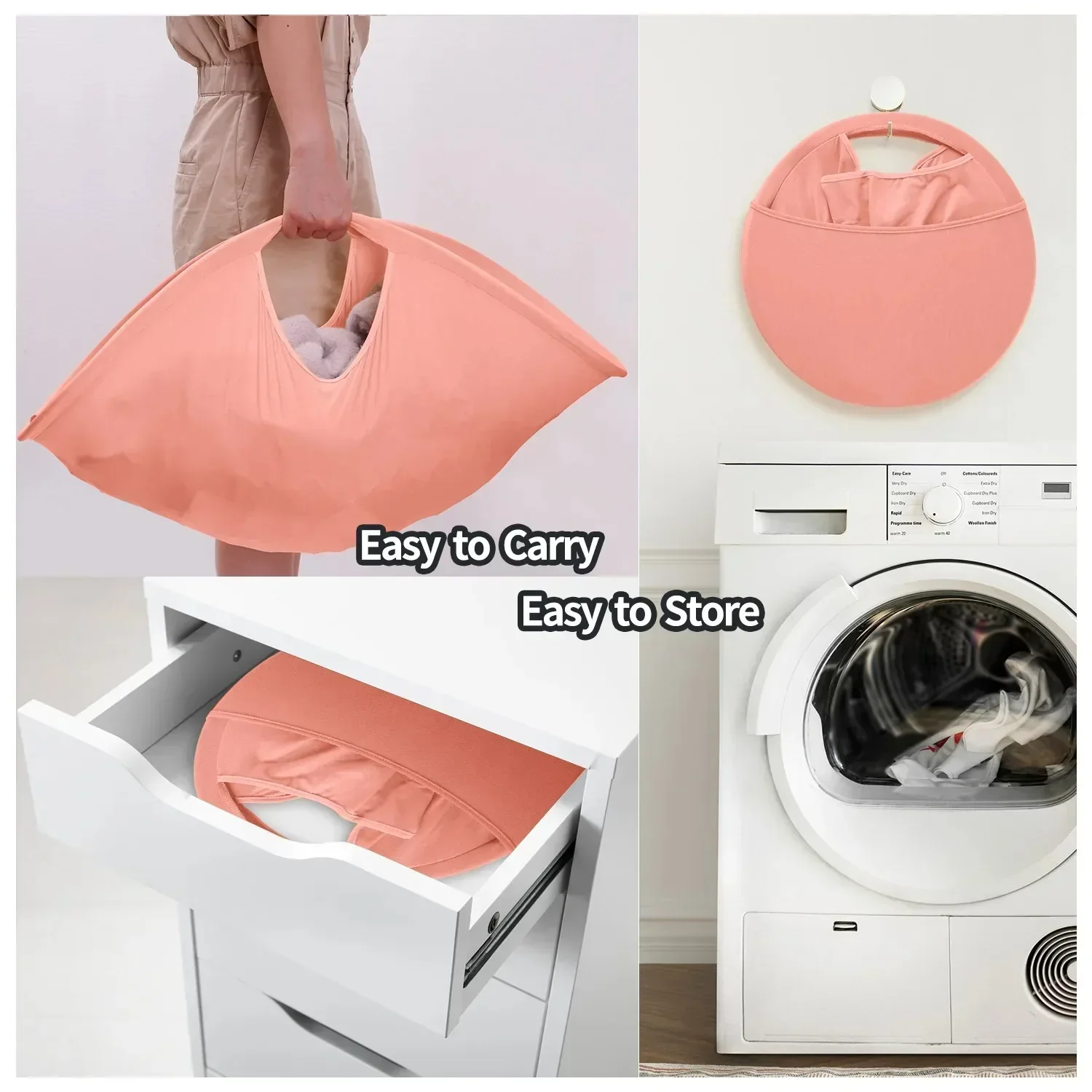 Collapsible Foldable Laundry Storage Basket Bag - Image 3