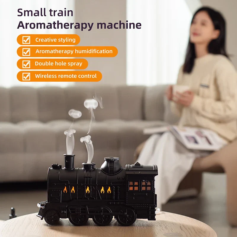 Mini Train Aromatherapy Essential Oil Diffuser Lamp Decor - Image 3