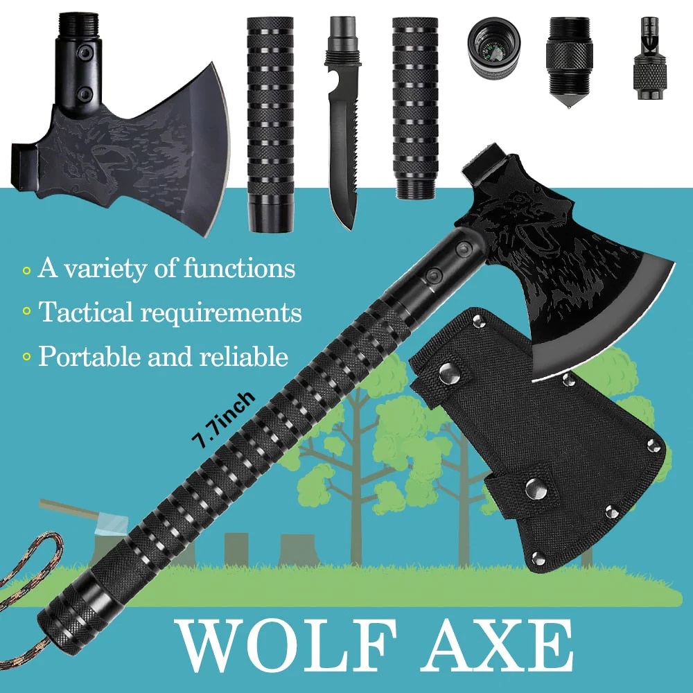 Multi-Gear Foldable Survival Camping Axe - Image 3
