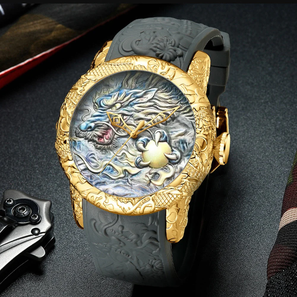 Ancient Dragon Heart Design Quartz Watch - Image 3