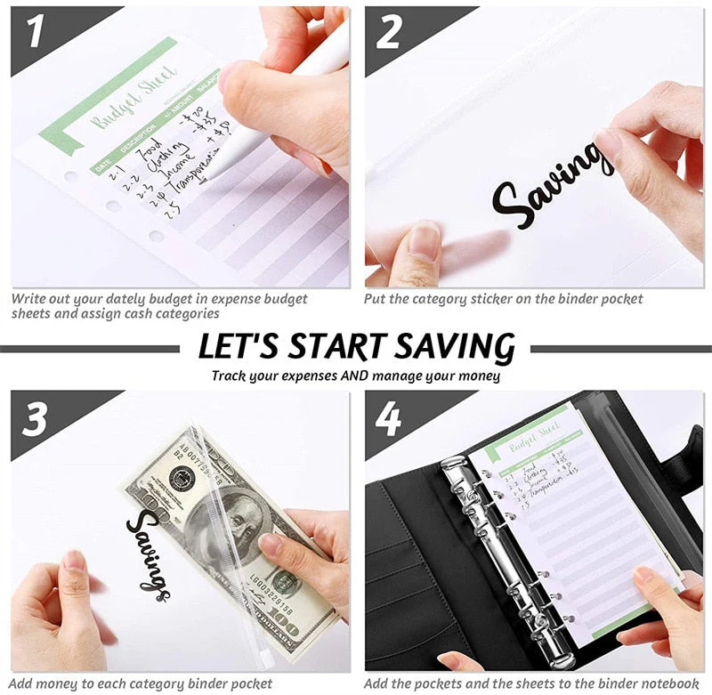 Financial Planner Leather Multi Pocket Bill Organizer Notebook - Image 2