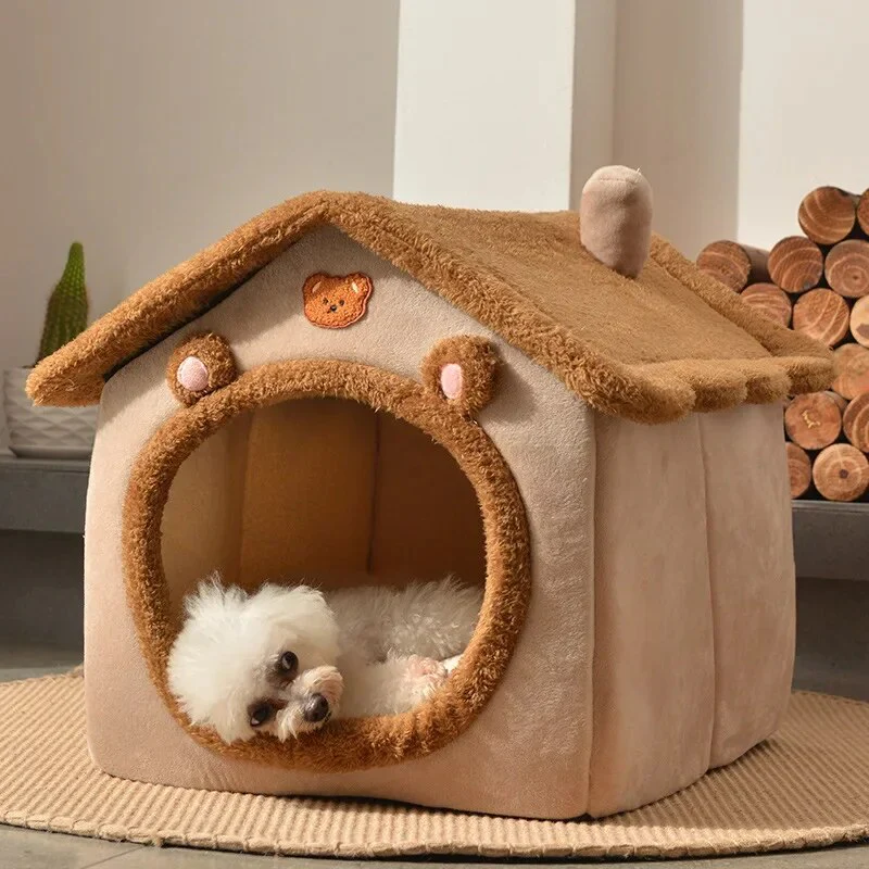 Foldable Fluffy Comfy Pet House - Image 2