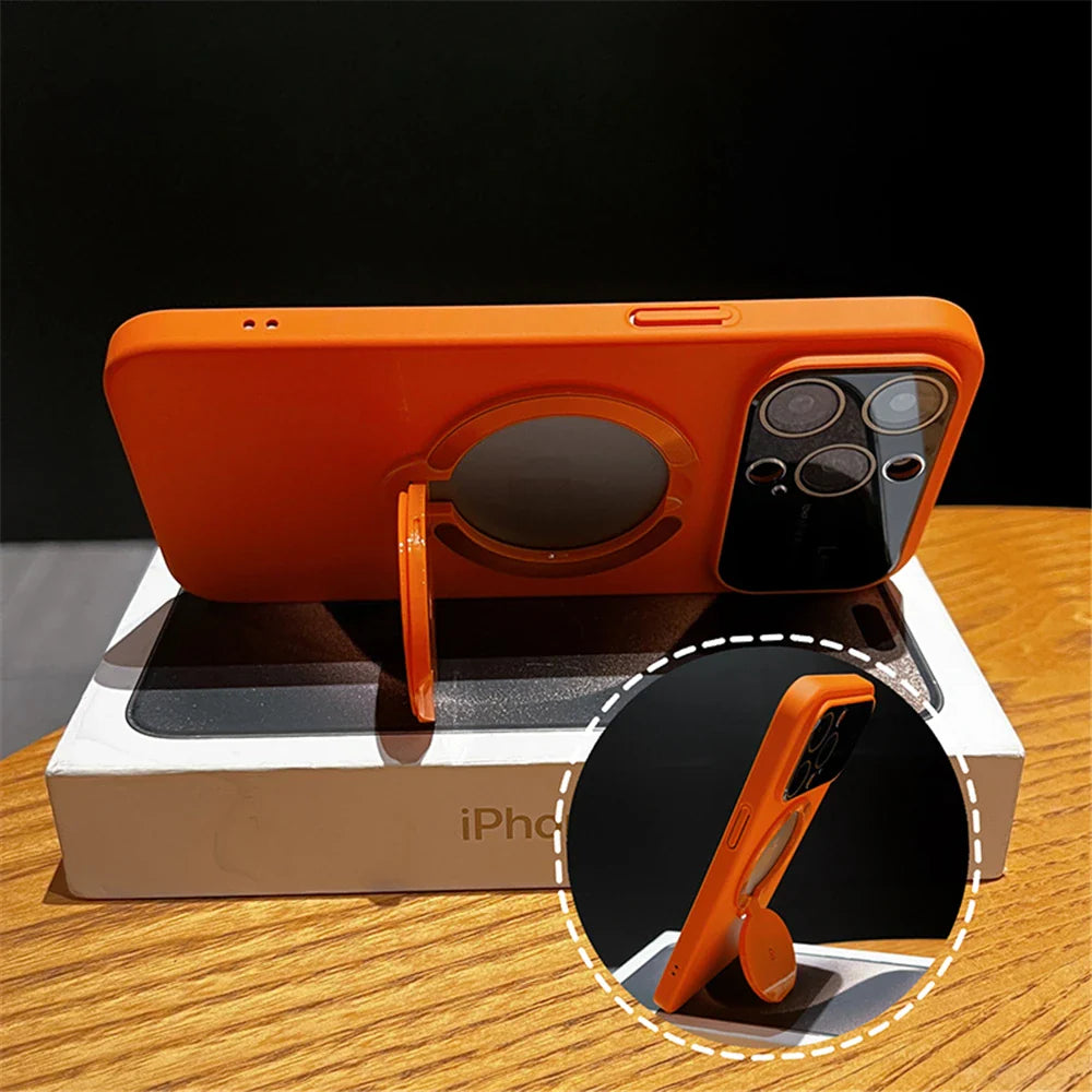 Rotation Heat Camera Protection iPhone Stand Phone Case - Image 2