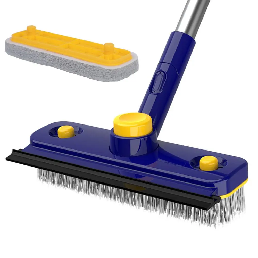 2in1 V-Shaped Long Handle Floor Scrub Edge Cleaner Brush - Image 3