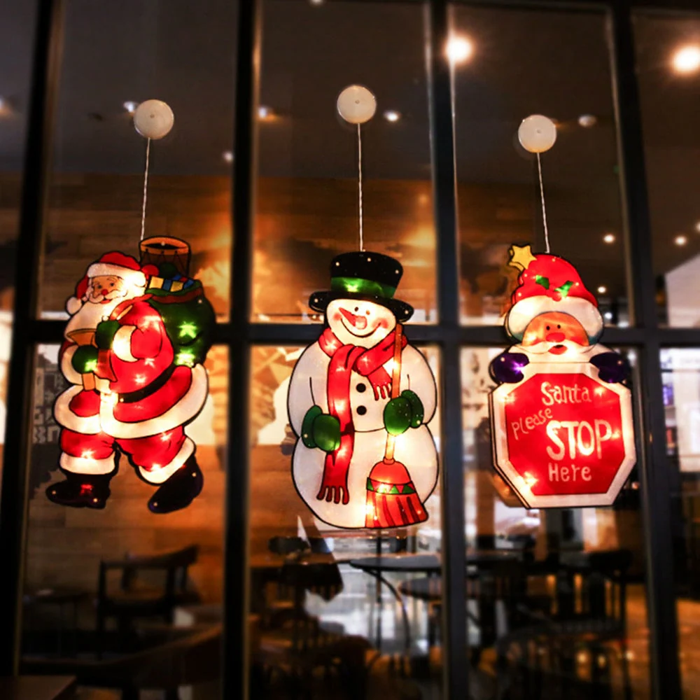 Flashing Christmas Decor Window Hanging Lights - Image 2