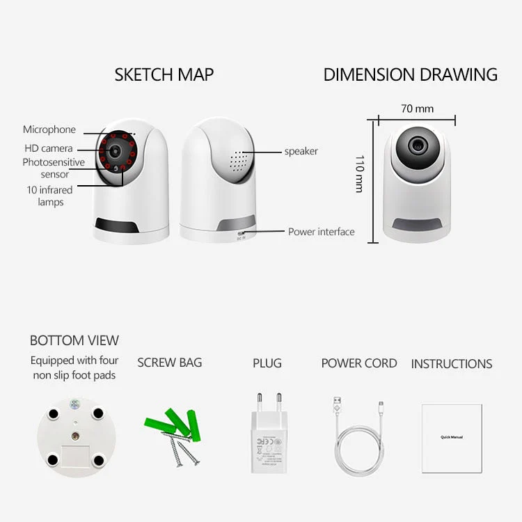 Smart Surveillance Wireless Security Indoor Camera - Image 2