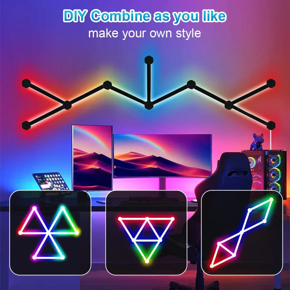 Smart Mosaic DIY Ambient Intelligent App Control Wall Lamp - Image 3