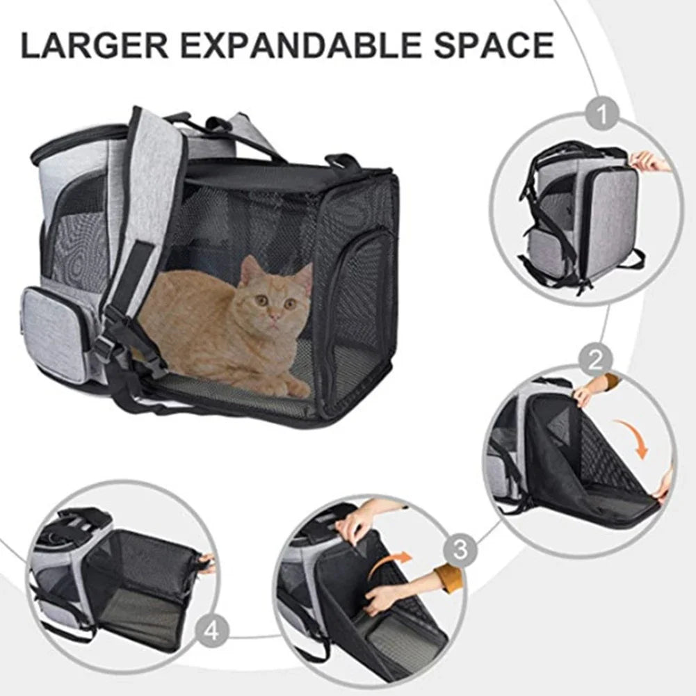 Pet Travel Breathable Expandable Backpack - Image 3
