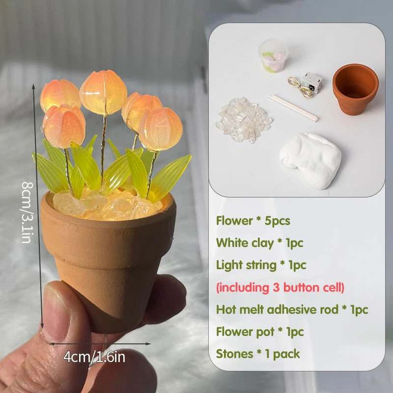 Creative DIY Rose Glow Night Lamp Decor - Image 3