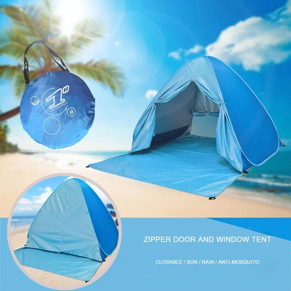 Automatic Pop-Up Ultralight Full Shade Beach Tent - Image 2