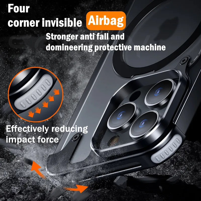 Magnetic Shockproof Metal Bumper Magsafe iPhone Case - Image 3