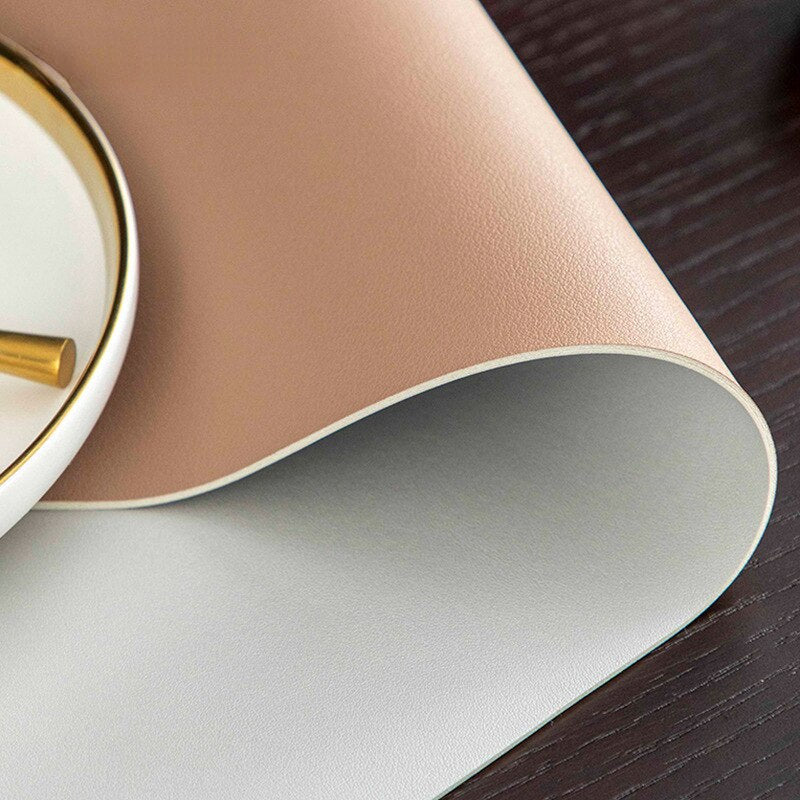 Nordic Minimalist Leather Waterproof Table Protector Mat - Image 2