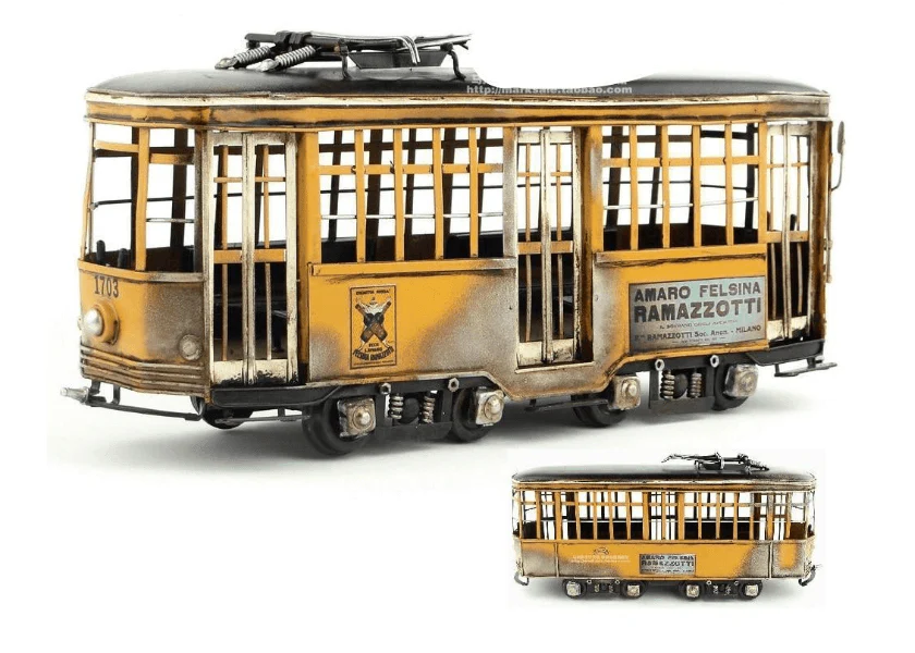 Iron Metal Italian Vintage Antique Train Craft - Image 1