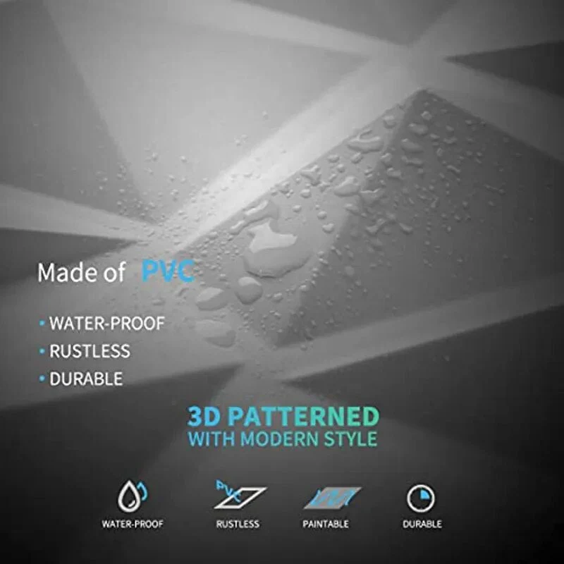3D Diamond Design Decorative Matt Wall Panel Stickers - Image 3
