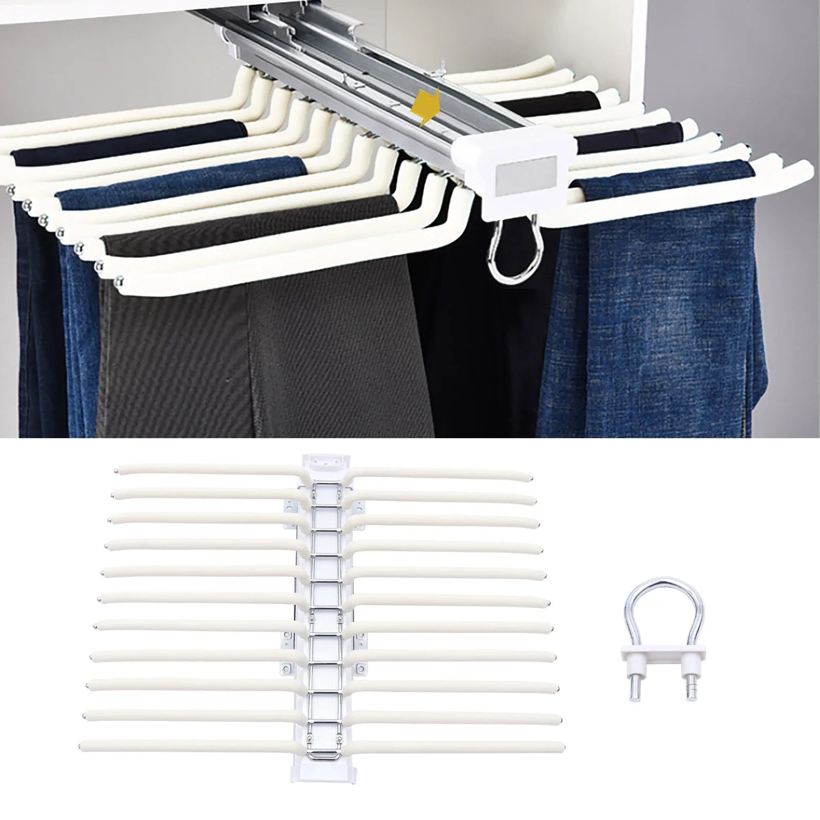 Smart Slide-Out Rail Cloth Organizer - Image 3