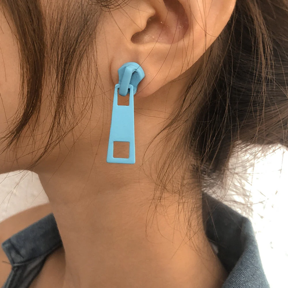 Creative Mini Zipper Earrings - Image 1