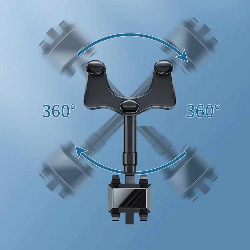 Rotating Rearview Mirror Phone Holder - Image 2
