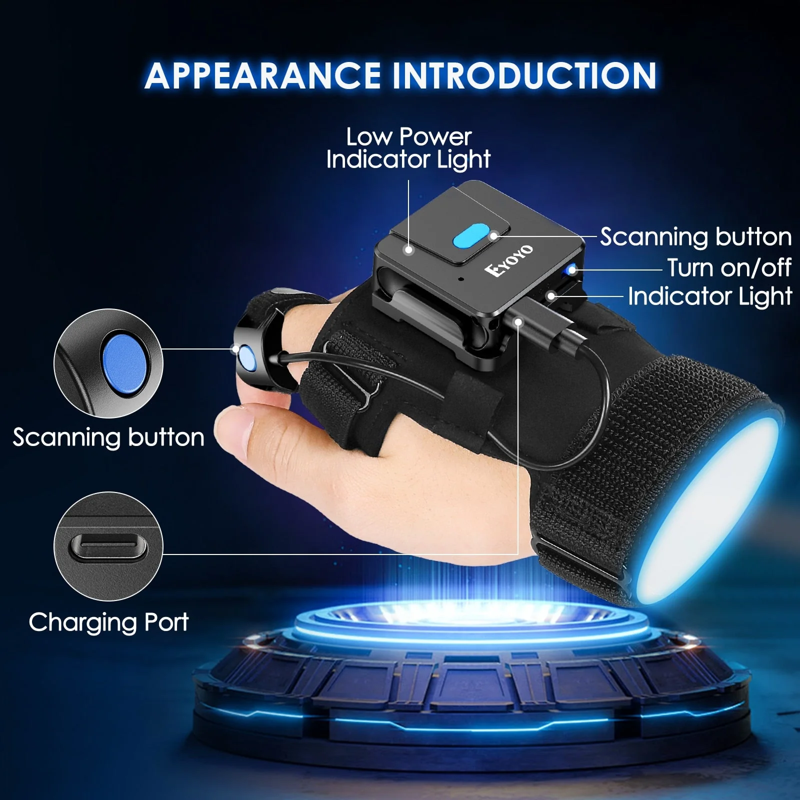 Smart Scan Bluetooth Barcode Reader Glove - Image 2