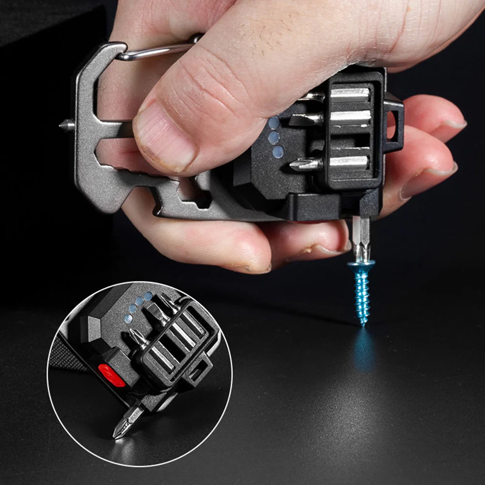 Mini LED Flashlight Screwdriver Keychain Tool - Image 2