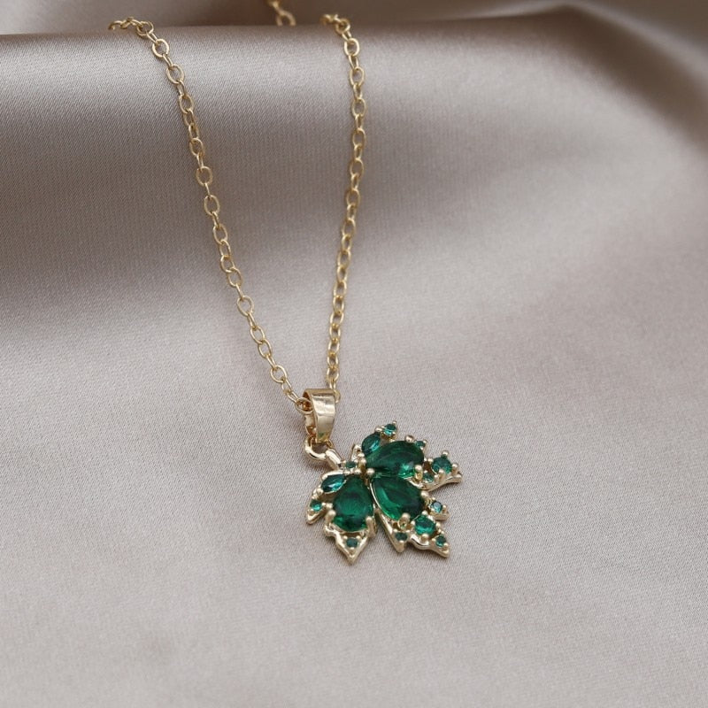 Maple Leaf Charm Elegant Necklace - Image 3