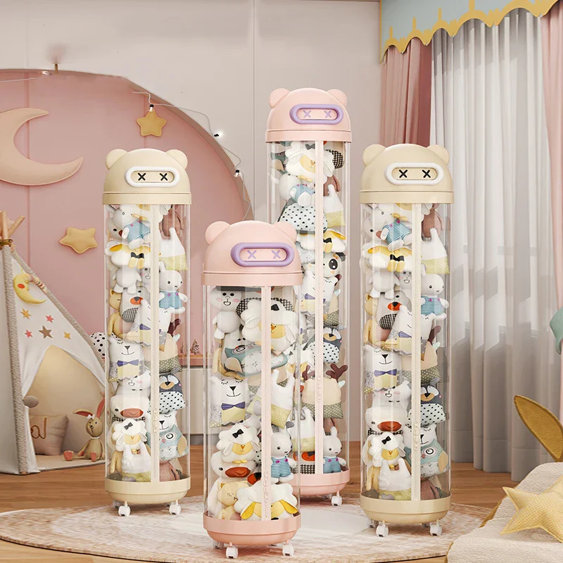 Vertical Transparent Space-Saving Toy Organizer Storage Tower - Image 2