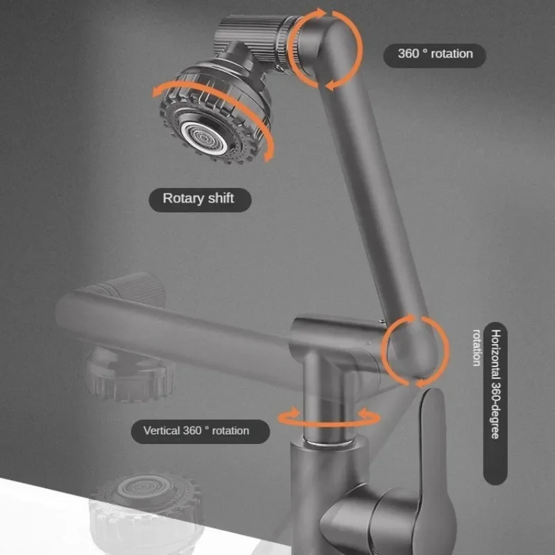 Splash-Proof Mechanical Universal Rotatable Arm Faucet - Image 2