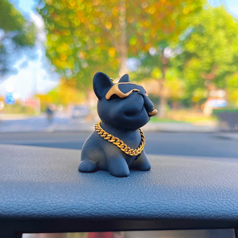Mini Fancy Bulldog Car Console Decor - Image 3