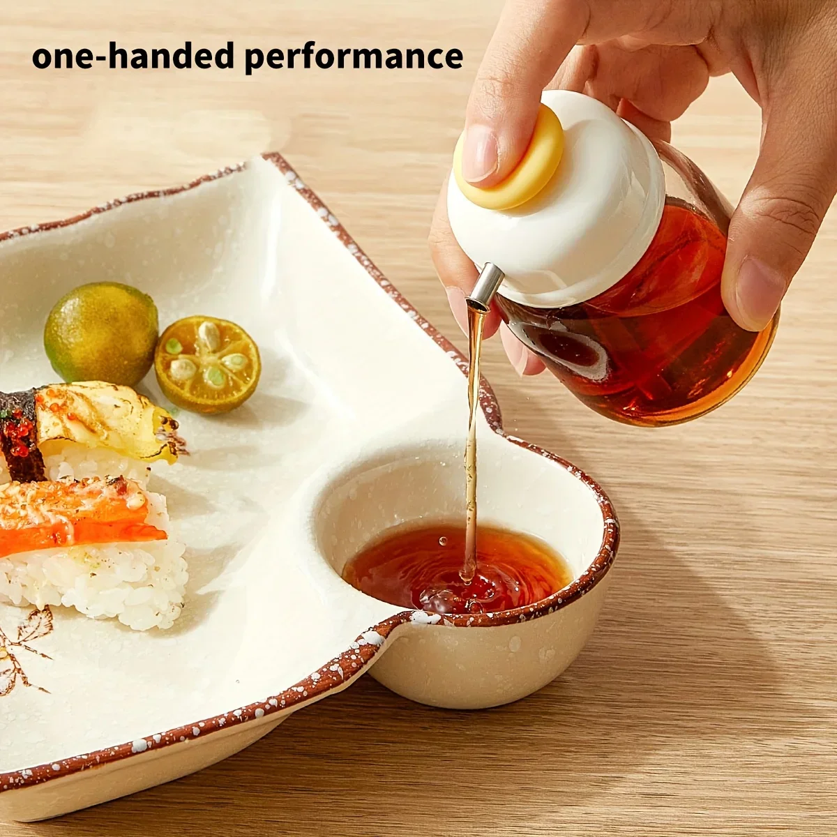 Press Easy Glass Oil Sauce Dispenser Bottle - Image 3