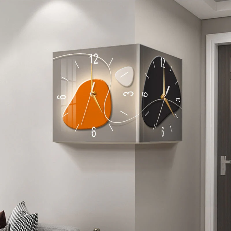 Elegance Time Wall Double Corner Clock - Image 2