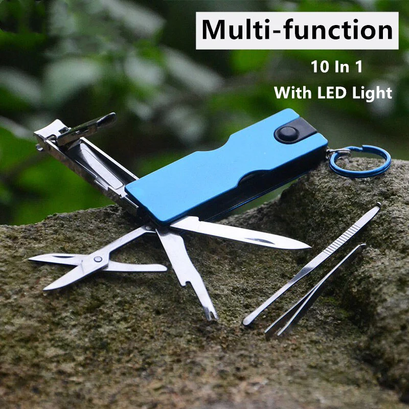 10in1 Stainless Steel EDC Keychain Tool - Image 2