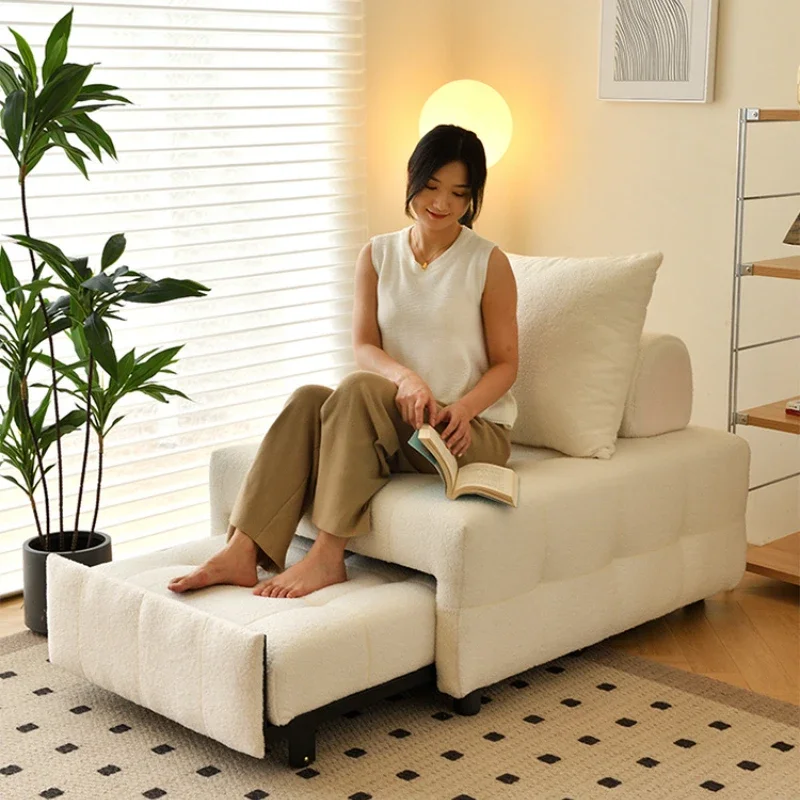 Nordic Elegance Space-Saving Reclining Sofa Bed - Image 3