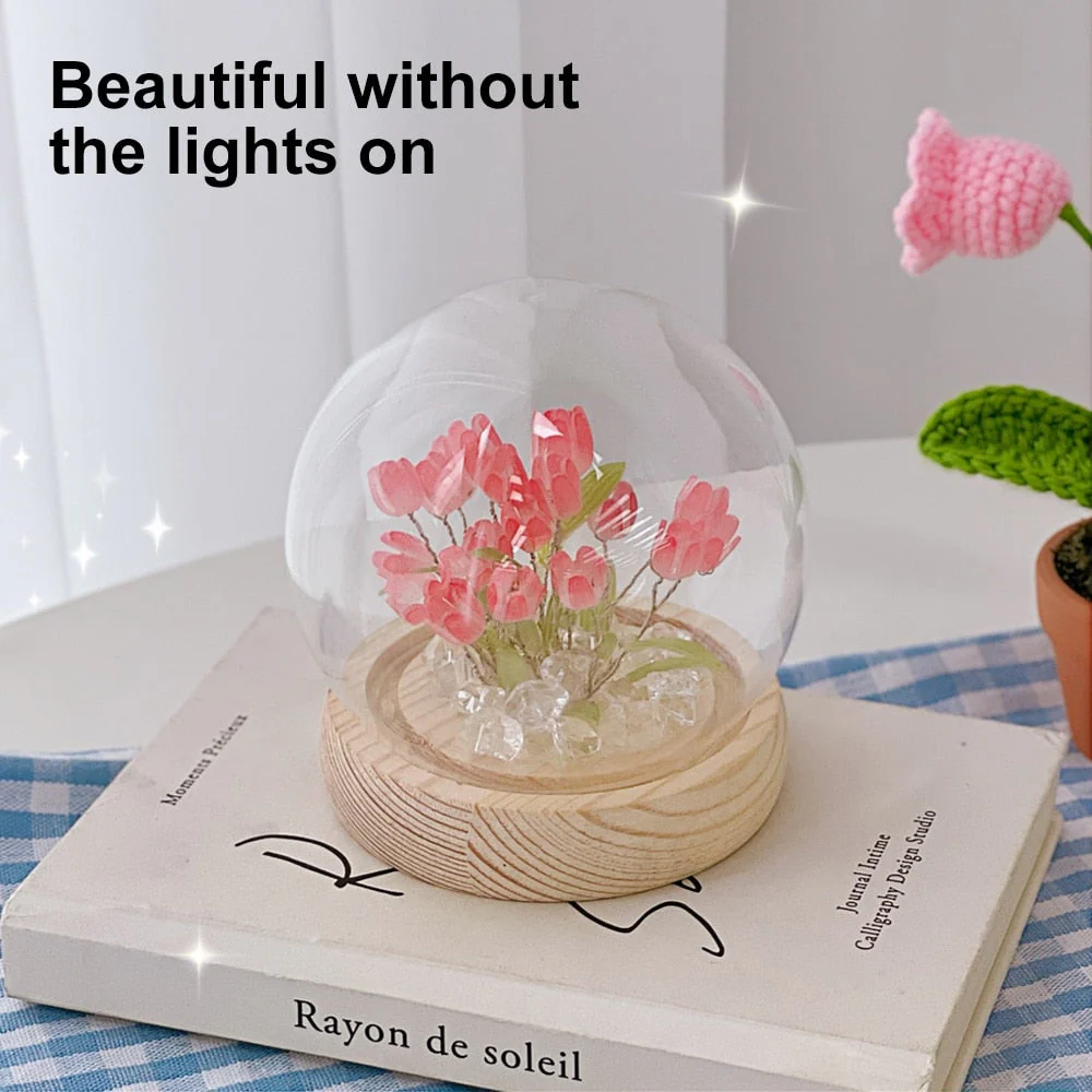 Shiny Tulip Handmade Night Lamp - Image 2