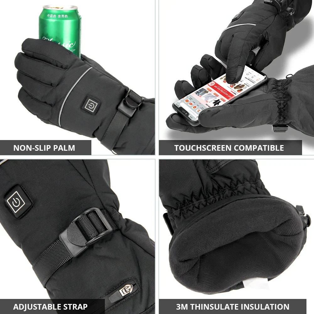 Non-Slip Waterproof Winter Heated Gloves - Image 3