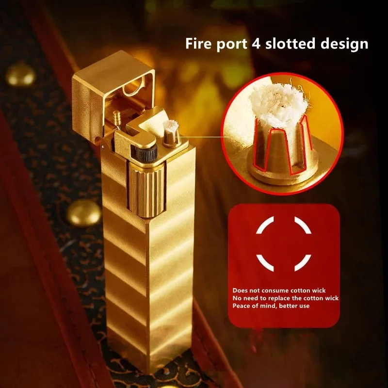 Vintage Flame Handcrafted Copper Wheel Lighter - Image 3